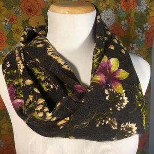 Anthropologie Madison 88 Brown Floral Infinity